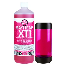 Mayhems - PC Coolant - XT1 Premix - Thermal Performance Series, UV Fluorescent, 1 Litre, Hot Cherry Pink