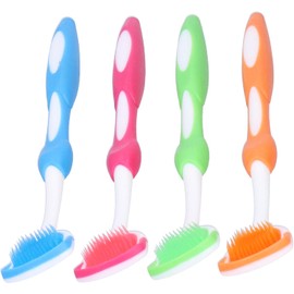 Limpiador Raspador de Lengua, 4pcs Limpiador de Lengua para Adultos y Niños, Limpiador de lengua de Plástico, Cepillo de Viaje Portátil para el Cuidado Bucal para Refresca el Aliento y Lucha contra el Mal Aliento