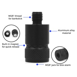 HUIOP 2pcs Fishing Alarm Quick Release Connector for Carp Fishing Rod Pod Magnetic Adapter for Fishing Bank Stick Bite Alarm,fishing alarm quick release connector