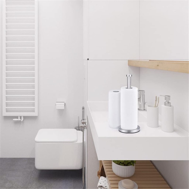 Standing Kitchen Roll Holder, Stainless Steel, Sturdy Kitchen Roll Dispenser,