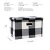 PRANDOM Large Collapsible Storage Bins with Lids [3-Pack] Fabric Foldable