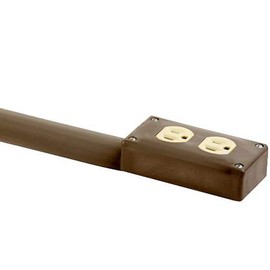 Electriduct Lay Flat Electrical Power Extension Cord Cover Cable Protector - 10 Feet (Brown)