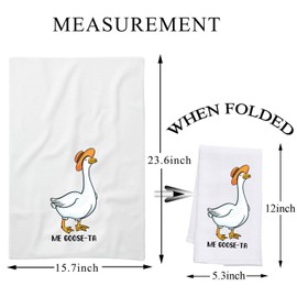 PLITI Silly Goose Kitchen Towel Me Goose Ta Mexican Funny Spanish Fiesta Goose Gift Goose Lover Gift Animal Lover Gift (Me Goose TWU)