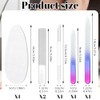 6 PCS Glass Nail File and Cuticle Pusher, Glass Nail