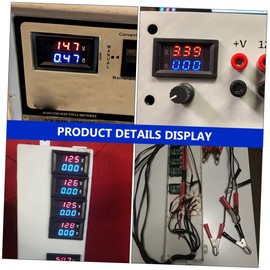 Vaguelly 5pcs Dc Digital Voltmeter Ammeter Gauge for Automotive and Dc Applications High Accuracy Voltage Tester Calibration Reverse Connection Bright Led
