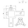 3-Way Connector Corner Connector Nut 8 for Aluminium Profile 40