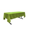 LA Linen Polyester Poplin Rectangular Tablecloth 60" x 126" Lime