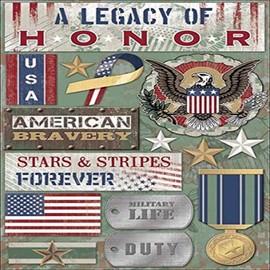 Karen Foster Design Acid and Lignin Free Scrapbooking Sticker Sheet, A Legacy of Honor