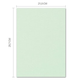 ARTOZ 50 x Letter Paper - Mint DIN A4 297 x 210 mm - Elegant Egoutteur Ribbing - High-Quality Design Paper Certificate Paper