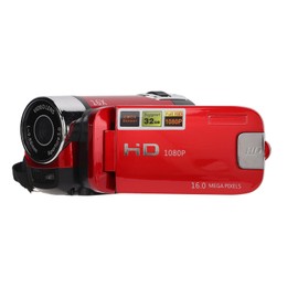 Dpofirs Video Camera Camcorder, Full 1080P 16MP Camera Recorder 270° Rotation 2.7 Inch Color Screen 16X Zoom Digital Camcorders (Red)