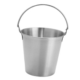 Mini Stainless Steel Pails Small Ice Bucket with Handle for Beverage Wine French Fries Chicken Wings Home Bars Parties Use (Silver)