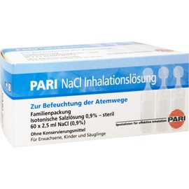 PARI NaCl Inhalation Solution, Pack of 60 Ampoules