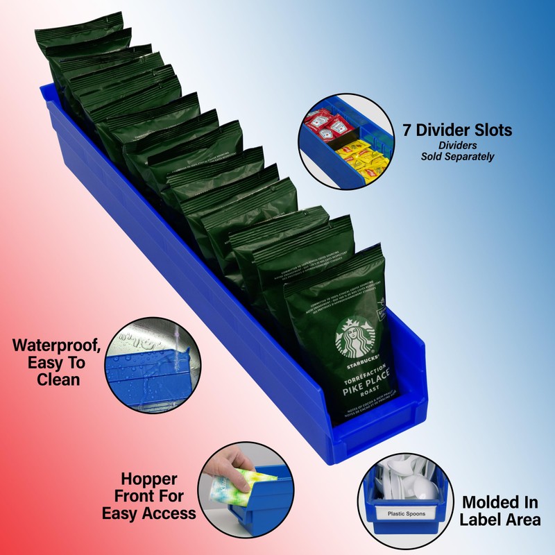 Akro-Mils 30124 Plastic Shelf Bins, Heavy Duty Storage Bins for