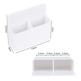 Shpucise Black Magnetic Pen Marker Holder with Adjustable Pad, Remote Control Holder Adjustable Fits Fridge Refrigerator Whiteboard Locker for Office Home School (White)