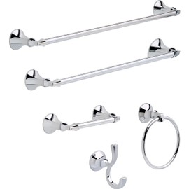 Delta Ashlyn (1-Pack) 24'' Towel Rack for Bathroom Polished Chrome Towel Bar for Bathroom Wall Towel Holder Rod Wall Mounted 76424