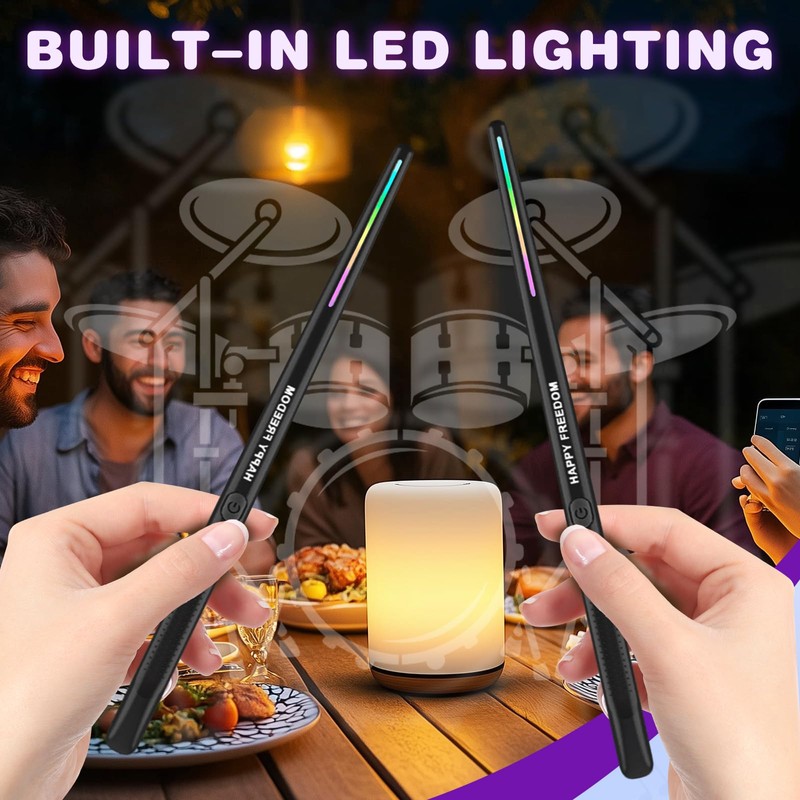 Rvluw Virtual Air Drum Sticks Set, 3D Motion Sensing Electronic