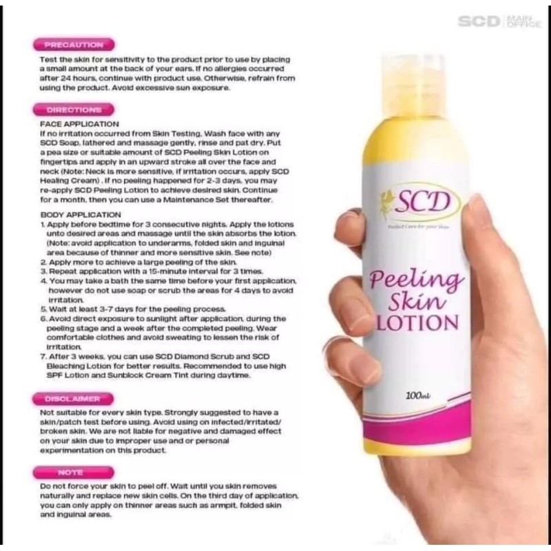 SCD Skin Peeling Lotion 100ml. 1 Bottle (Louise Beauty Box