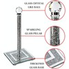 Crushed Diamond Ornaments Silver Crystal Filled Kitchen Roll Holder, 31cm,