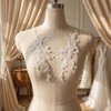 Guipure Lace Applique 4Pcs Sew-On Mirrored Pairs Wedding Gown