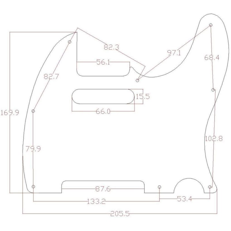 Dopro Telecaster 8 Hole Pickguard for USA/Mexican Fender Telecaster -