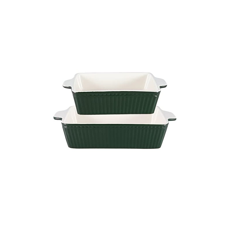 GreenGate Alice Casserole Dish Rectangular Set of 2 Ceramic Pinewood