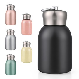 Mini Termos, 300 ml de Agua de Acero Inoxidable Aislada al Vacío, Botellas de Agua a Prueba de Fugas, Termo para Mantener Caliente y Fría para El...  