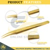 2 Pieces Dolphin Shaped Tweezers and Curved Tip Tweezers For