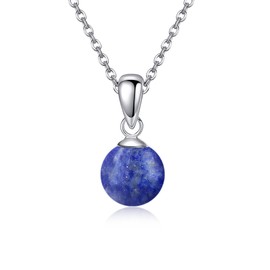 YFN Lapis Lazuli/Aventurine Necklace, Women's, 925 Silver, Hypoallergenic, Aventurine Pendant, Lapis Lazuli, Necklace, Aventurine, Accessory, Birthday Gift, Sterling Silver, No Gemstone