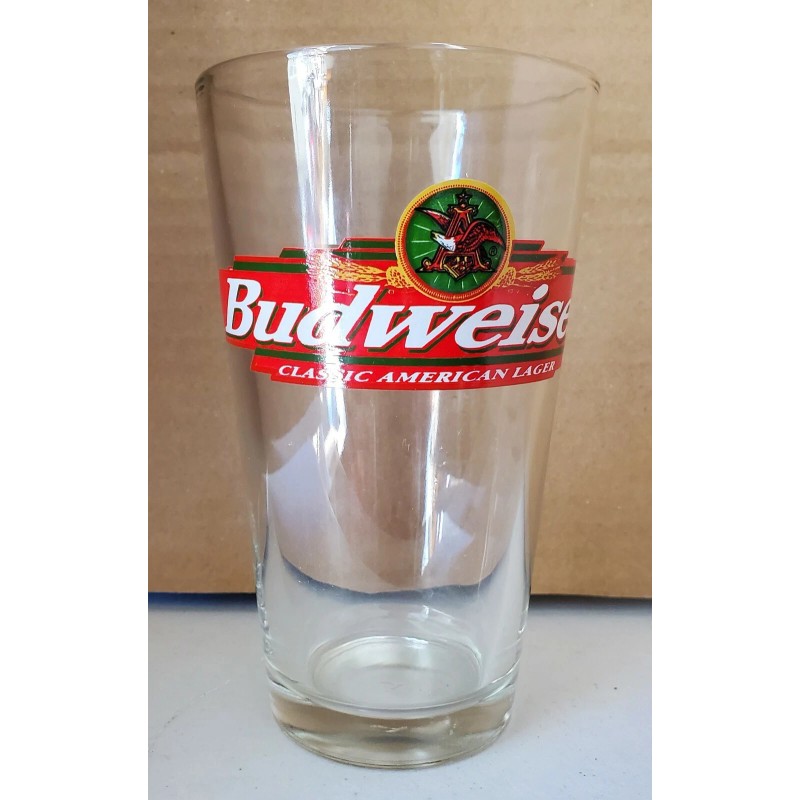 Budweiser Classic American Lager Beer Glass Pint