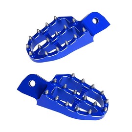 3D Spiked Front Footrest Off-Road Foot Pegs Compatible with Grom MSX 125 2014-2025 /Monkey 125 2018-2025 Motorcycle CNC Footrests Foot Rests Pegs Pedals (2) (Blue)