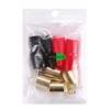 2 Pairs Copper Gold Plated 0 Gauge Spade Terminal Crimp