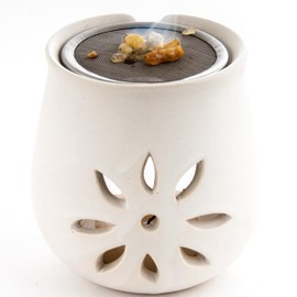 NKlaus Incense Burner Flower with Sieve Incense Burner Incense Burner with Sieve 8.5 x 8 cm 15812