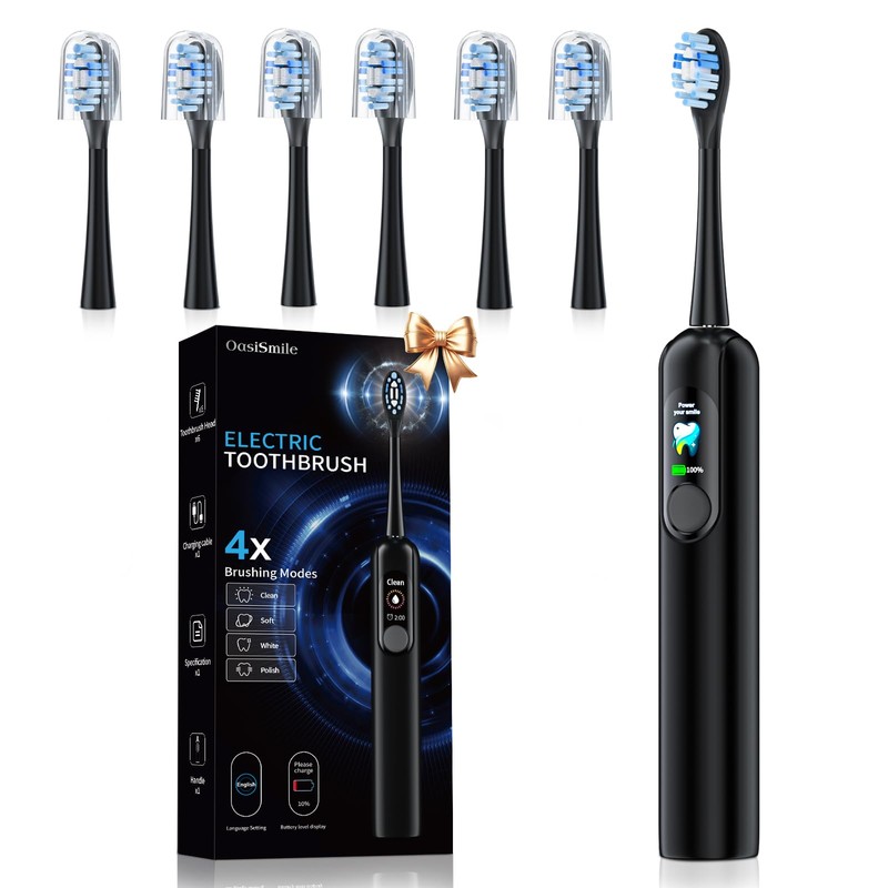OasiSmile Cepillo de dientes eléctrico sónico para adultos