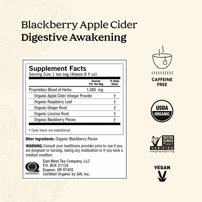 Yogi Tea Blackberry Apple Cider Digestive Awakening Tea - 16
