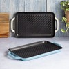 Country Living Enameled Cast Iron Grill Pan, Family Sized Rectangular