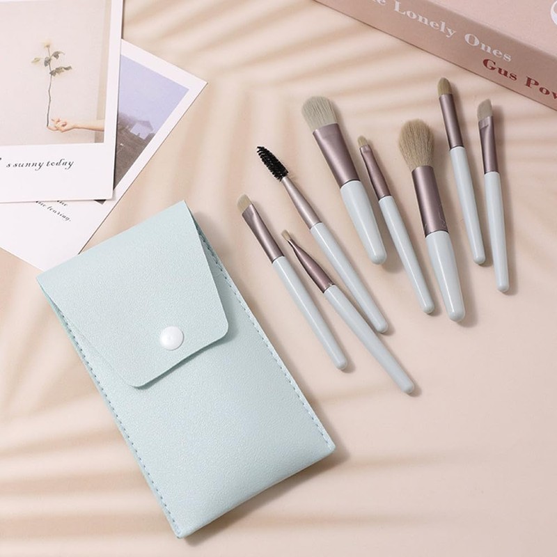 8 Piece Makeup Brush Set, Premium Fiber Bristles, Makeup Brushes,