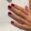 KQueenest Dark Purple Press On Nails Short Square - Acrylic