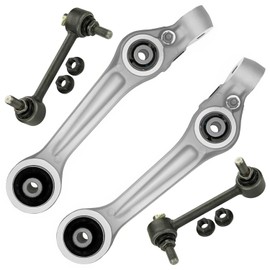 Detroit Axle - Front Control Arms Sway Bars for Hyundai 2012 2013 Equus 2009-2012 Genesis 2 Lower Rearward Control Arms with Ball Joint Assembly 2 Sway Bar End Links Suspension kit Replacement