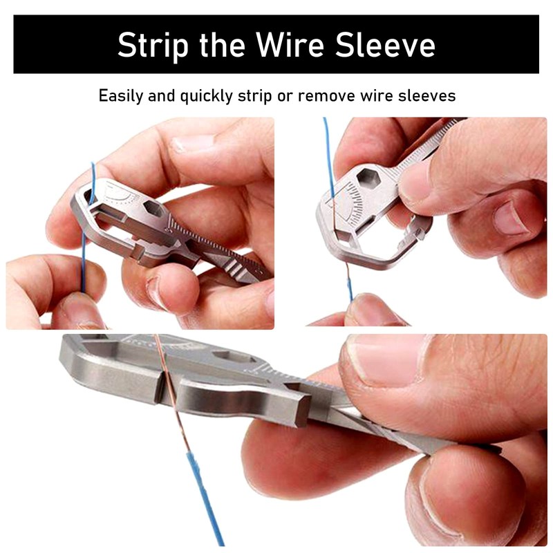 VBNZBK 24 in 1 Multi Tool,Portable Stainless Steel Key Shaped