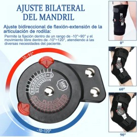 Rodillera Mecanica Postoperatoria Soport Ortopedia Ajustable                                                                                          