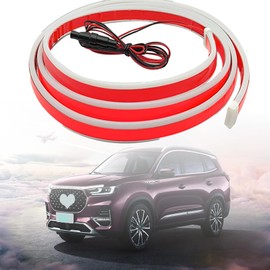 TAOZHUGONG Car Daytime Running Light, 180 cm Waterproof Car Strip Light, Car Bonnet Light Strip, 12 V LED Strip Car Flexible Waterproof Car Strip Light for SUV Car Trucks (180 cm)
