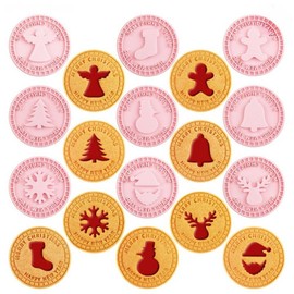 Christmas Cookie Stamps, 9-Piece 3D Press Cutter Set