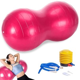 MEETOZ Peanut Ball Therapy with Pump, Exercise Ball with Pump, fitness ball, Pilates balls, Sensory Gym Ball for Yoga, for Pregnancy Birth, Physical Therapy, Child Training, Core Training