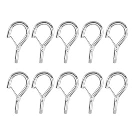 eMagTech Pack of 10 M6 screw hooks, hanging hooks with spring buckle, eyelet hooks for most coupling components with metric internal thread