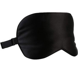 INF Sleep Mask Silk Lightweight Material Adjustable Blindfold for Travel and Home Eye Mask with Elastic Elastic Band (Black)