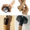COOBATG Hemp Rope Chandelier Single Head;Pendant Lamp E27 Base Ceiling