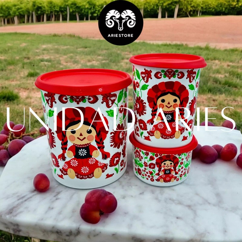 Tupperware Set 3 Botes Toqué Mágico Herméticos Para Alimento Tupperware