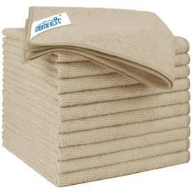 HOMEXCEL Brown Microfiber Cleaning Cloth 12 Pack, 12.5 x 12.5 inch Microfiber Towels for Cars, Ultra Absorbent Car Washing Cloth, Lint Free Streak Free Cleaning Rags for Car, Kitchen, and Window
