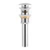 Pop-up drain faucet for washbasins, horizontal hole drain plugs, drainage
