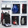 RAINSMORE Baseball Bag Large Capacity Backpack for Softball, Baseball,Tball Equipment